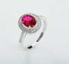 Chinese Fashion Lady Red Corundum Ring for Wedding, Anniversary or Party