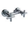 H59 Brass Bathroom Sink Faucets With Two Handles Chrome Plated