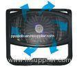 Foldable 14 inch Notebook Cooling Pad / Black Plastic Laptop Cooler with Single Fan