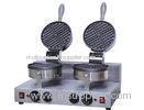 Electric Non Stick Cone / Heart Shaped Waffle Maker With Double Head