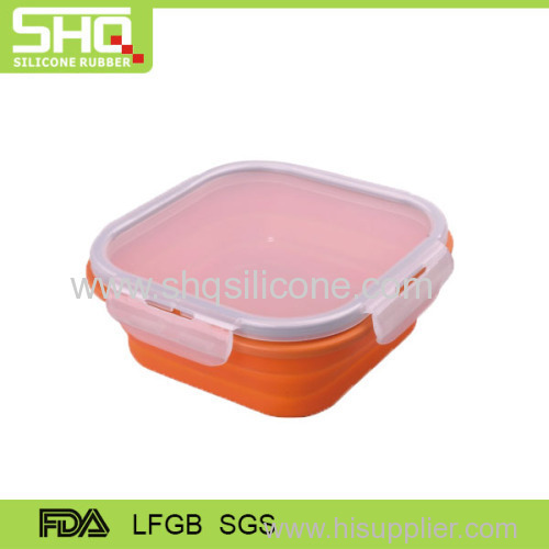 Square shape 100% food grade silicone preservation box