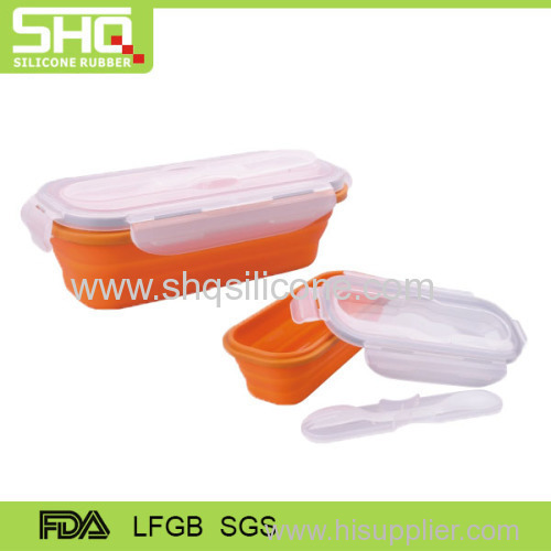 100% food grade silicone folding lunch box