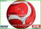 Custom Printed Rubber Official Soccer Balls / Hand Sewn Footballs Size 4