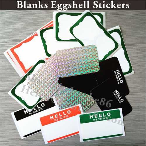 Blanks Eggshell Stickers Manufacturer Custom Destructive Vinyl Egg Shell Blank with Design