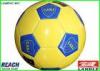 Yellow Leather World Cup Official Soccer Balls With Country Flag