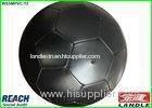 Pass 6P Rubber All Black Soccer Ball Size 4 / 31 Panels Machine Football Size 5