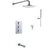 AutomaticAntiScald Thermostatic Shower Set With LED Color Changing Shower Head