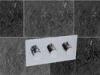 High Flow Rate Wall Mount Thermostatic Bath 3 Handle Shower Faucet / Mixer Valve