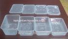 Injection Rectangular Disposable Plastic Food Containers , PP Food Trays