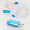 2015 new arrival EU USB double color shell charger adapter for iphone