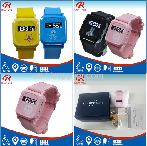  Fashion gps gsm watch phone tracking for kids personal