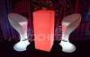 Movable Led Bar Furniture / Tall Bar Stools Illuminated Wine Bar Table