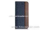 Luxury Wooden iPhone 4 Cover Book Style Leather and Wood Flip Phone Case Waterproof