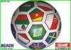 Official Size Colored Flag Soccer Ball Customized , Smooth Golf Pebble Printing