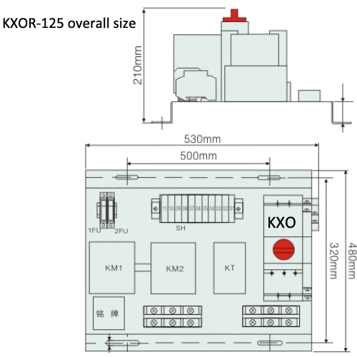 KXOR resistance voltage reducing starter control and protective switching device series