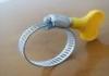 Galvanized Screw Hose Clamp With Plastic Handle 8mm Band 0.8mm Thickness