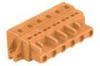 Female 24 - 12AWG 400V 16A MCS Connector With Fixing Flanges Orange