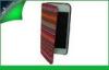 Flip Wallet Apple Iphone Leather Cases With Coth , Iphone 5 / 5s Phone Cover