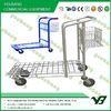 Logistic Storage Steel heavy duty flat cart trolley for warehouse zinc and plastic coated