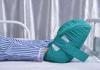 Bedridden Patient Blue Foot Pillow Promoting Blood Circulation