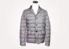 Men Collared Packable Lightweight Down Jacket with Contrast-Colored Patch