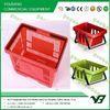 Red Small Plastic Supermarket Shopping Basket with handle grocery baskets