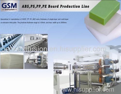 ABS PS PP PE board production line