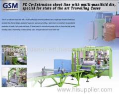 PC co-extrusion sheet line for travelling cases