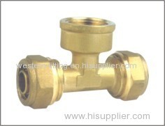 Aluminum Plastic Tube Fitting Equal Tee Connector