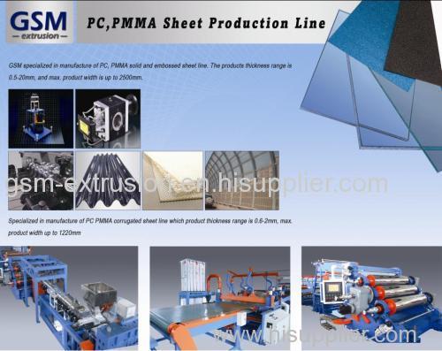 PC PMMA sheet production line