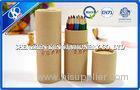 Eco friendly Kraft Paper Tube Colored Pencils Set With LOGO 3.5 Inch 12 PCS