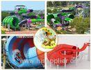 Water Attractions Tornado Slide, Fiberglass Water Slides 18m Height Tower