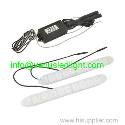 Car 9 LED White Flexible Daytime Running Lights DRL Fog Lamp Waterproof 12V