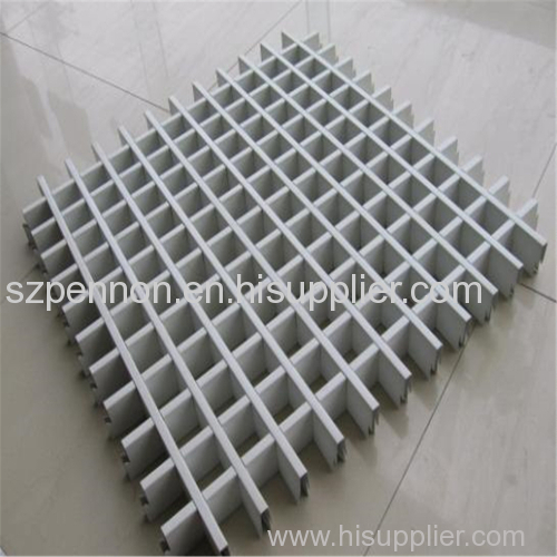 Artistic open grid ceiling decoration, Open cell ceiling, Aluminum Grille Ceiling