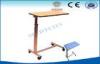Adjustable Surgical Medical Trolley , Removable Over Bed Table