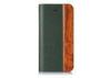 Green Leather Wooden Iphone 4 Cover / Iphone 4S Wood Back Case for Cell Phones