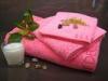 Customized Comfort Bath Towel Set , Dark Pink Soft Cotton Face / Hand Towel