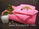 Customized Comfort Bath Towel Set , Dark Pink Soft Cotton Face / Hand Towel