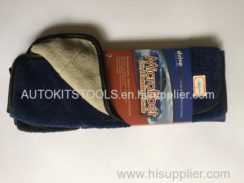 Autokitstools 2 in 1 Microfiber Premium Plush Detailing Towel