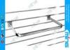 Heavy Duty Slatwall Display Shelves Chrome D Rail Hanger , 600mm Width