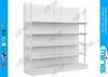 Single Sided Outrigger Retail Display Shelves Units Gondola Solid Panel