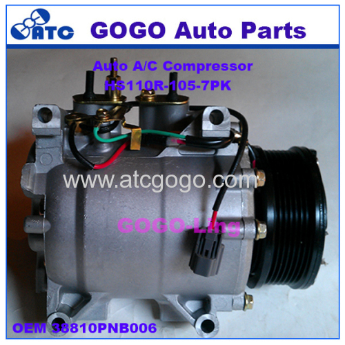 GOGO HS110R Auto A/C Compressor for Honda CR-V 2.4L 2002-2006