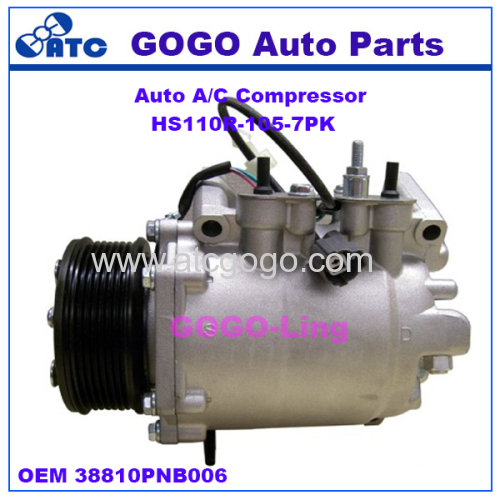 GOGO HS110R Auto A/C Compressor for Honda CR-V 2.4L 2002-2006