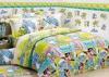 Single Twin Printed Cotton Kids Bed Sets Green Exquisite For Children / Teenagers