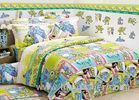 Single Twin Printed Cotton Kids Bed Sets Green Exquisite For Children / Teenagers