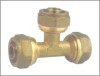 Brass Tube Fitting Tee Connector