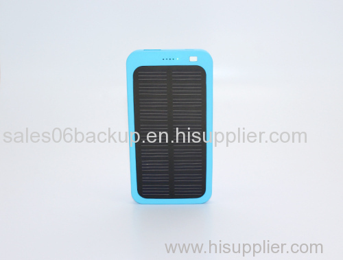 5000 mAh Lithium Polymer Solar Power Charger / Powerbank