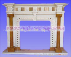 stone fireplace marble fireplace