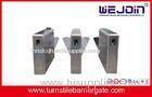 Stainless Steel Full - auto Access Control Flap Barrier Gate With Double Channel
