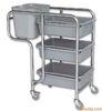Customized Collapsible Bucket Stainless Steel Serving Cart With 3 Tier